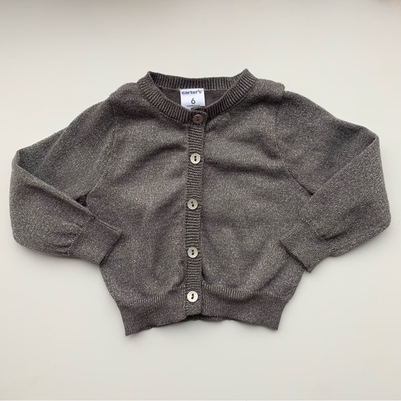 3/$10 CARTERS Baby girl cardigan 6m - Picture 1 of 3